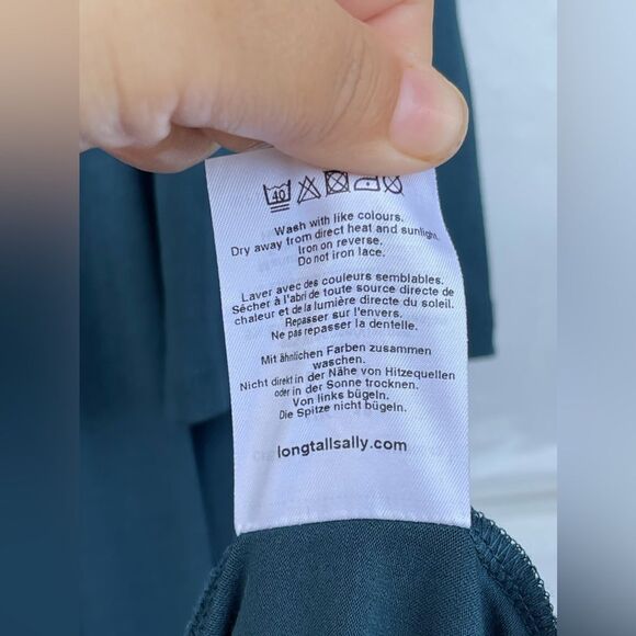 LONG TALL SALLY LACE INSERT TEAL DRESS SIZE 14 - Picture 8 of 13